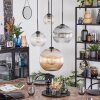 Koyoto Lampadario a sospensione, Lampada a sfera, Lampada a sospensione a cluster Ambrato, Chiaro, Grigio fumo, 4-Luci