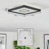 Simonstorp Plafoniera, Panel LED Nero, Bianco, 1-Luce