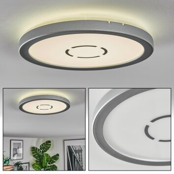 Simonstorp Plafoniera, Panel LED Argento, Bianco, 1-Luce