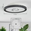 Simonstorp Plafoniera, Panel LED Nero, Bianco, 1-Luce
