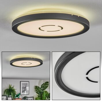Simonstorp Plafoniera, Panel LED Nero, Bianco, 1-Luce