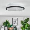 Onara Plafoniera, Panel LED Nero, Bianco, 1-Luce
