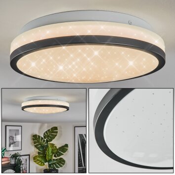 Onara Plafoniera, Panel LED Nero, Bianco, 1-Luce