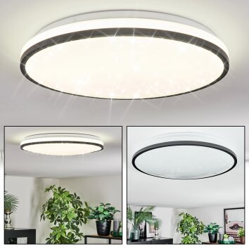 Onara Plafoniera, Panel LED Nero, Bianco, 1-Luce