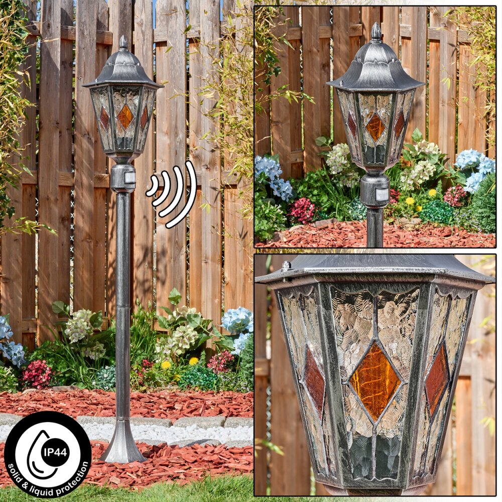 Lignac Illuminazione viale Nero, Argento, 1-Luce, Sensori di movimento main product photo