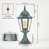 Hongkong Lampada con piedistallo, Illuminazione viale Verde, Nero, 1-Luce