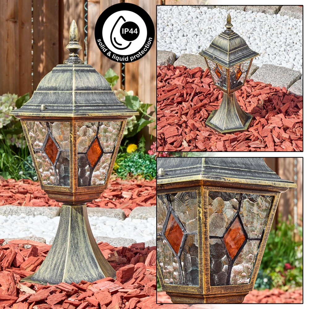 Naofe Lampada con piedistallo, Illuminazione viale Marrone, Oro, 1-Luce main product photo