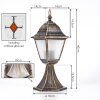 Naofe Lampada con piedistallo, Illuminazione viale Marrone, Oro, 1-Luce