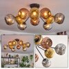 Ripoll Plafoniera, Lampada a sfera Oro, Ramato, Grigio fumo, 10-Luci