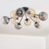 Ripoll Plafoniera, Lampada a sfera Ambrato, Chiaro, Grigio fumo, 10-Luci