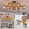 Ripoll Plafoniera, Lampada a sfera Oro, Chiaro, Ramato, Grigio fumo, 10-Luci
