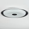 Goran Plafoniera, Panel LED Nero, Bianco, 1-Luce, Telecomando