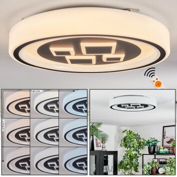 Jalon Plafoniera, Panel LED Bianco, 1-Luce, Telecomando