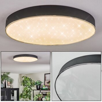 Elmar Plafoniera, Panel LED Nero, 1-Luce