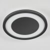 Gelan Plafoniera, Panel, Applique LED Nero, Bianco, 1-Luce