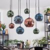 Ripoll Lampadario a sospensione, Lampada a sfera, Lampada a sospensione Blu, Verde, Ramato, 8-Luci