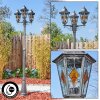 Lignac Lampione multibraccia, Illuminazione viale Nero, Argento, 3-Luci