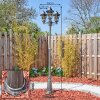 Lignac Lampione multibraccia, Illuminazione viale Nero, Argento, 3-Luci