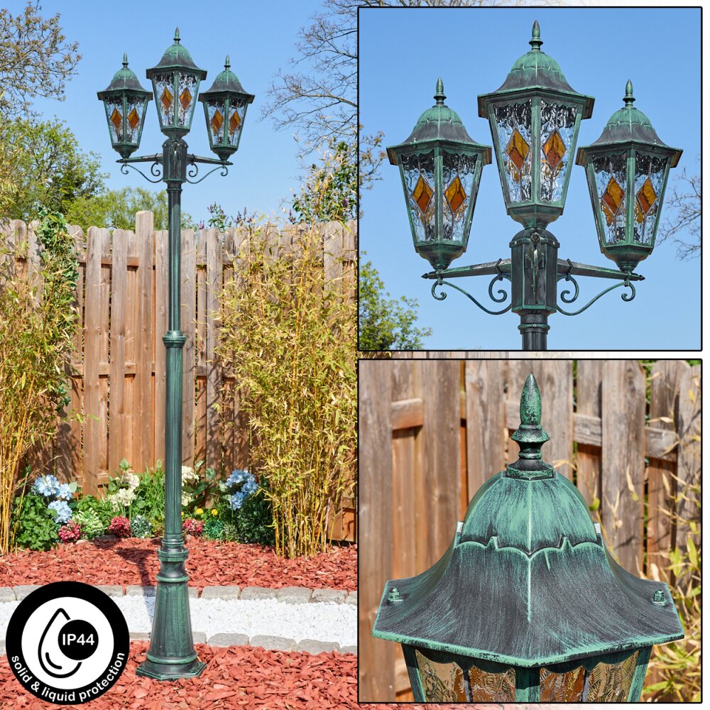 Hongkong Lampione multibraccia, Illuminazione viale Verde, Nero, 3-Luci main product photo