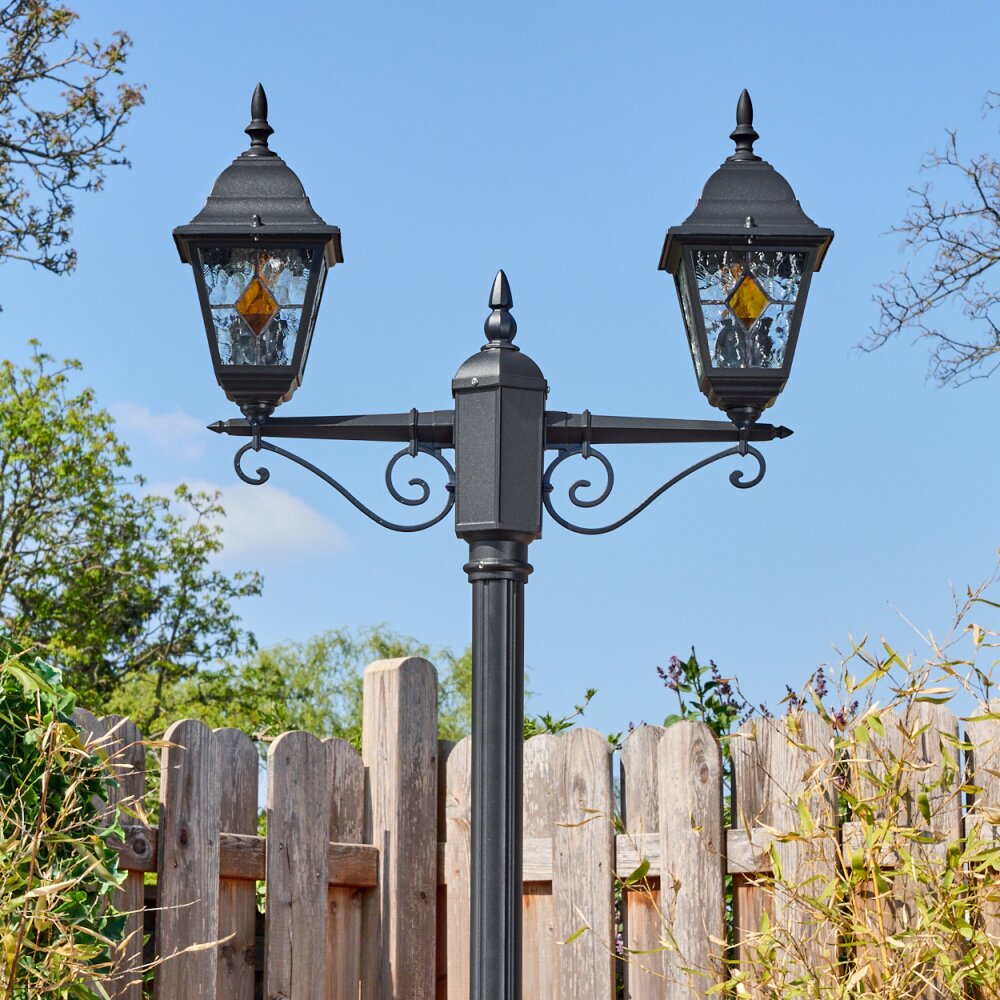 Naofe Lampione multibraccia, Illuminazione viale Nero, 2-Luci