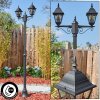 Naofe Lampione multibraccia, Illuminazione viale Nero, 2-Luci