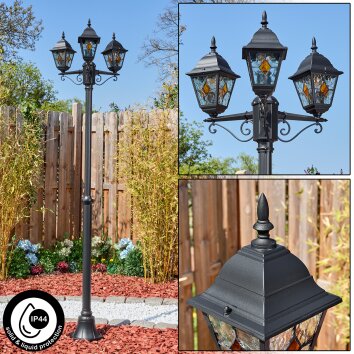 Naofe Lampione multibraccia, Illuminazione viale Nero, 3-Luci