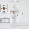 Naofe Lampada con piedistallo, Illuminazione viale Bianco, 1-Luce