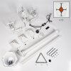 Naofe Lampione multibraccia, Illuminazione viale Bianco, 3-Luci