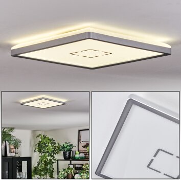 Simonstorp Plafoniera, Panel LED Argento, Bianco, 1-Luce