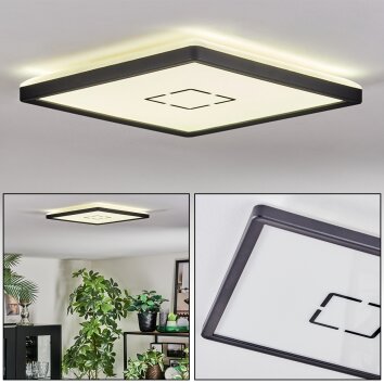 Simonstorp Plafoniera, Panel LED Nero, Bianco, 1-Luce