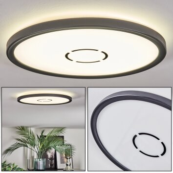 Simonstorp Plafoniera, Panel LED Nero, Bianco, 1-Luce