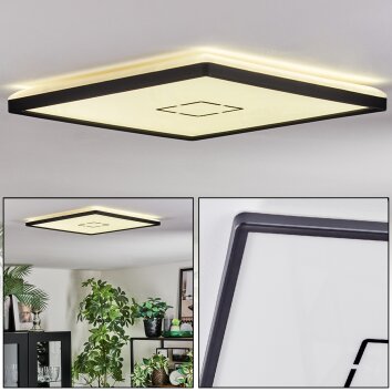 Simonstorp Plafoniera, Panel LED Nero, Bianco, 1-Luce