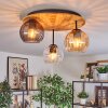 Koyoto Plafoniera, Lampada a sfera 40 cm Écru, Nero, 3-Luci