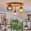 Koyoto Plafoniera, Lampada a sfera 40 cm Écru, Nero, 3-Luci
