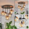 Koyoto Plafoniera, Lampada a sfera 45 cm Ambrato, Chiaro, Grigio fumo, 5-Luci