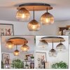 Koyoto Plafoniera, Lampada a sfera 40 cm Écru, Nero, 3-Luci