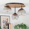Koyoto Plafoniera, Lampada a sfera 40 cm Écru, Nero, 3-Luci