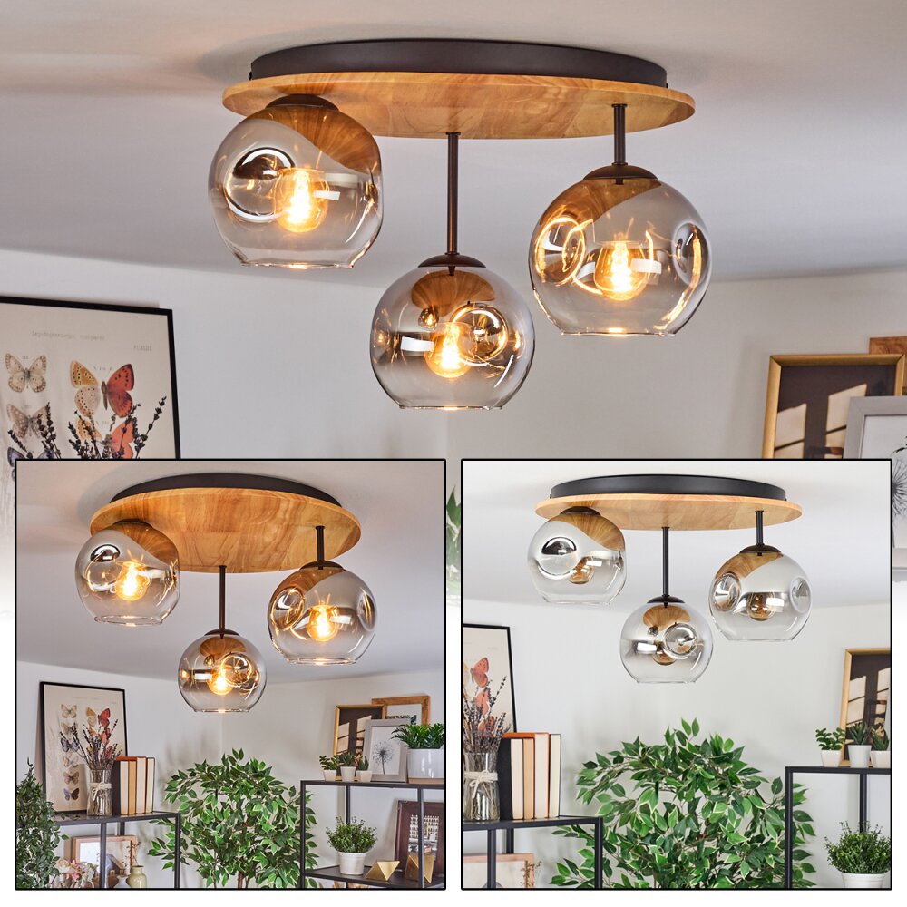 Ripoll Plafoniera, Lampada a sfera Écru, Nero, 3-Luci main product photo