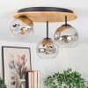 Ripoll Plafoniera, Lampada a sfera Écru, Nero, 3-Luci