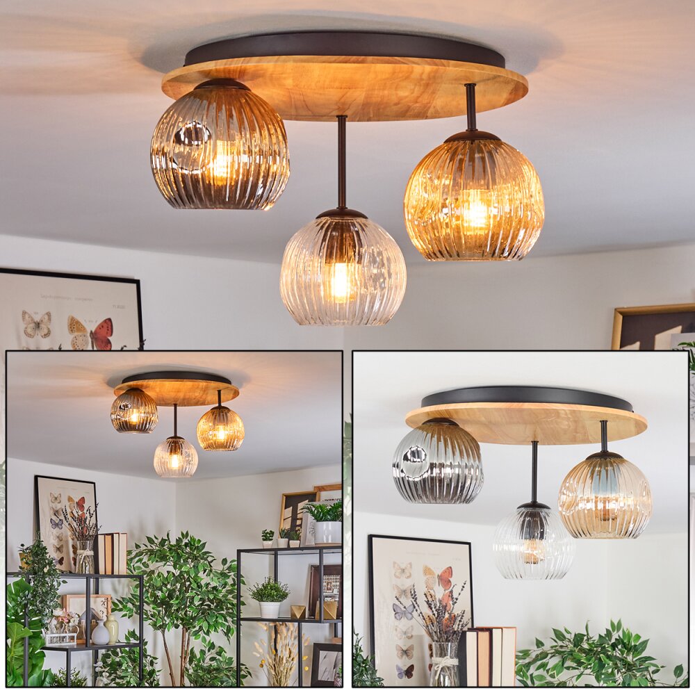 Ripoll Plafoniera, Lampada a sfera Écru, Nero, 3-Luci main product photo