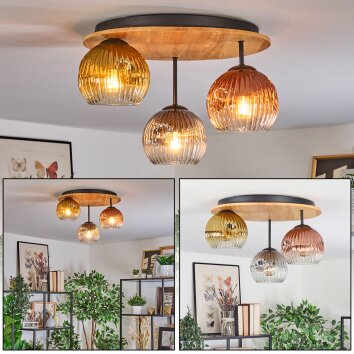 Ripoll Plafoniera, Lampada a sfera Écru, Nero, 3-Luci Ripoll Plafoniera, Lampada a sfera Écru, Nero, 3-Luci