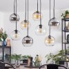 Koyoto Lampadario a sospensione, Lampada a sfera, Lampada a sospensione Ambrato, Chiaro, Grigio fumo, 8-Luci