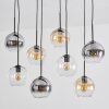 Koyoto Lampadario a sospensione, Lampada a sfera, Lampada a sospensione Ambrato, Chiaro, Grigio fumo, 8-Luci