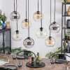 Koyoto Lampadario a sospensione, Lampada a sfera, Lampada a sospensione Ambrato, Chiaro, Grigio fumo, 8-Luci