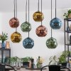 Ripoll Lampadario a sospensione, Lampada a sfera, Lampada a sospensione Blu, Oro, Verde, Ramato, 8-Luci