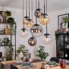 Gastor Lampadario a sospensione, Lampada a sfera, Lampada a sospensione Ambrato, Chiaro, Grigio fumo, 8-Luci
