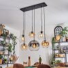 Koyoto Lampadario a sospensione, Lampada a sfera, Lampada a sospensione Ambrato, Chiaro, Grigio fumo, 6-Luci