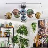 Koyoto Plafoniera, Lampada a sfera 85 cm Blu, Oro, Verde, Ramato, 8-Luci
