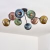 Koyoto Plafoniera, Lampada a sfera 85 cm Blu, Oro, Verde, Ramato, 8-Luci