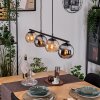 Koyoto Lampadario a sospensione, Lampada a sfera, Lampada a sospensione Ambrato, Cromo, Grigio fumo, 4-Luci